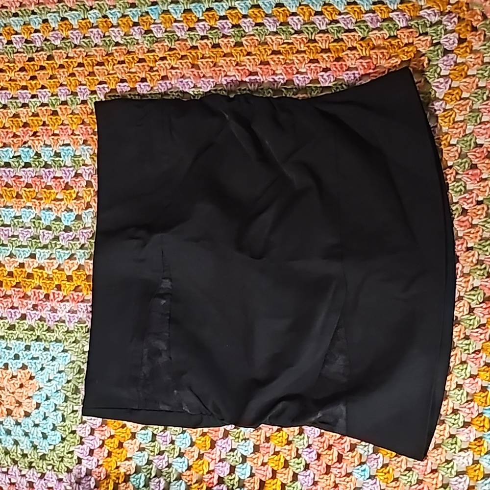 Sexy black mini skirt